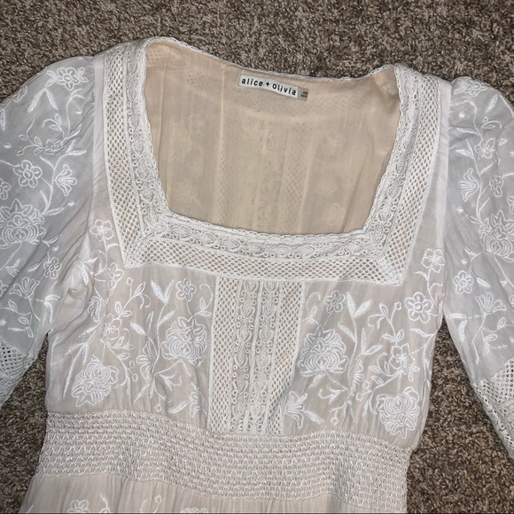 Alice + Olivia lace Finley midi dress RARE - Picture 6 of 12